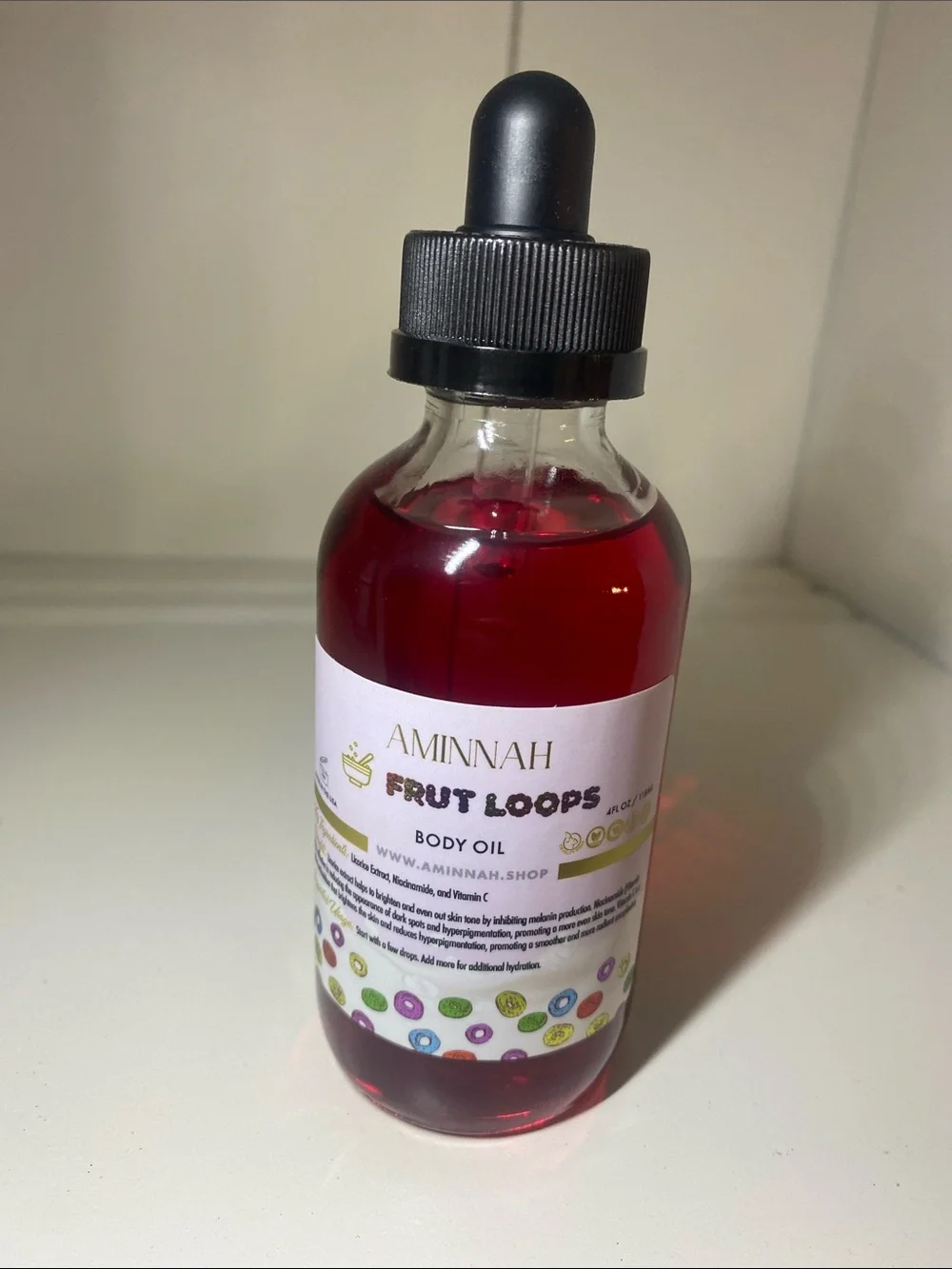 AMINNAH Fruit Loops Body Oil - Red